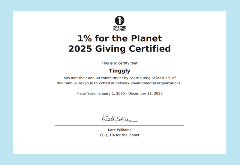 Tinggly Advances Its Mission of “Giving Stories, Not Stuff” with  New Sustainability Milestones