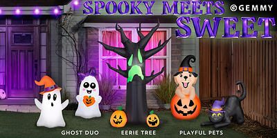 Spooky-Cute Inflatable Halloween Characters Create Instant Curb Appeal